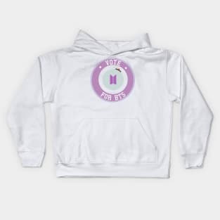 Vote for BTS logo emblem typography Kids Hoodie